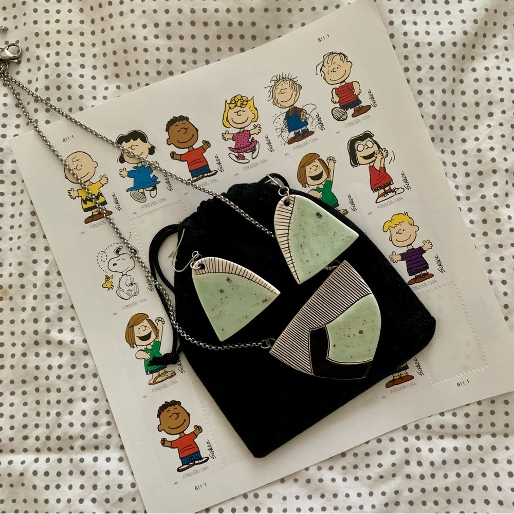Gorgeous Matching Ceramic Necklace and Earring Set - Picture 6 of 12